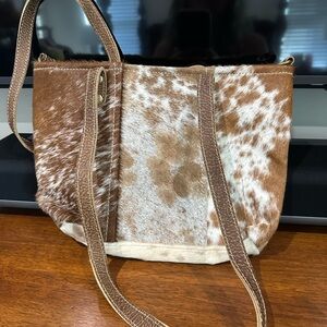 Myra Bag Tan and White Mini Bag